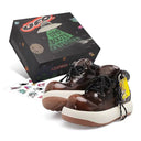 CLAWOR “UFO DARK BROWN” Leather Platform Sneakers (EU 35–45)