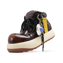 CLAWOR “UFO DARK BROWN” Leather Platform Sneakers (EU 35–45)