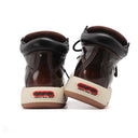 CLAWOR “UFO DARK BROWN” Leather Platform Sneakers (EU 35–45)