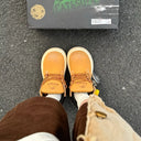 CLAWOR “UFO LIGHT BROWN” Leather Platform Sneakers (EU 35–45)
