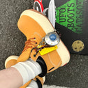CLAWOR “UFO LIGHT BROWN” Leather Platform Sneakers (EU 35–45)