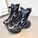 CLAWOR “WOMAN HIGH TRACKING” Black High-Top Sneakers (EU 36–39)