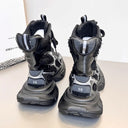 CLAWOR “WOMAN HIGH TRACKING” Black High-Top Sneakers (EU 36–39)