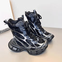 CLAWOR “WOMAN HIGH TRACKING” Black High-Top Sneakers (EU 36–39)