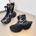 CLAWOR “WOMAN HIGH TRACKING” Black High-Top Sneakers (EU 36–39)