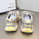 CLAWOR “WOMAN TRACKING” Sneakers Sliver & Yellow (EU 37–39)
