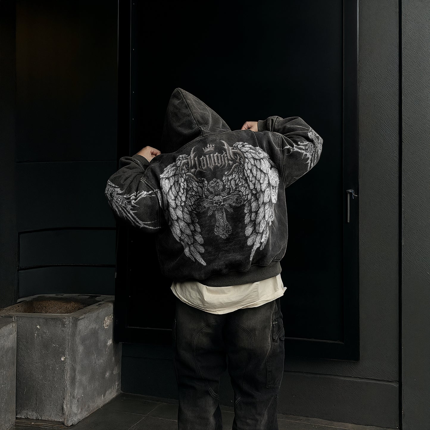 Morté Fallen Angel Washed Hoodie