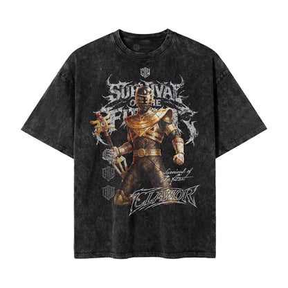 PWR: Gold Zeo Ranger Oversized Washed Tee