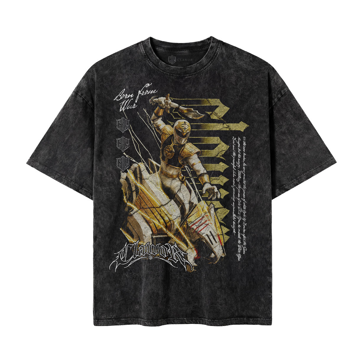 PWR: Mighty Morphin White Ranger S2 Oversized Washed Tee