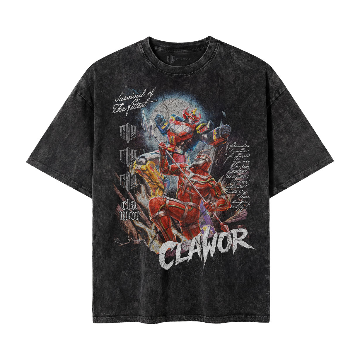 PWR: Mighty Morphin Megazord Oversized Washed Tee