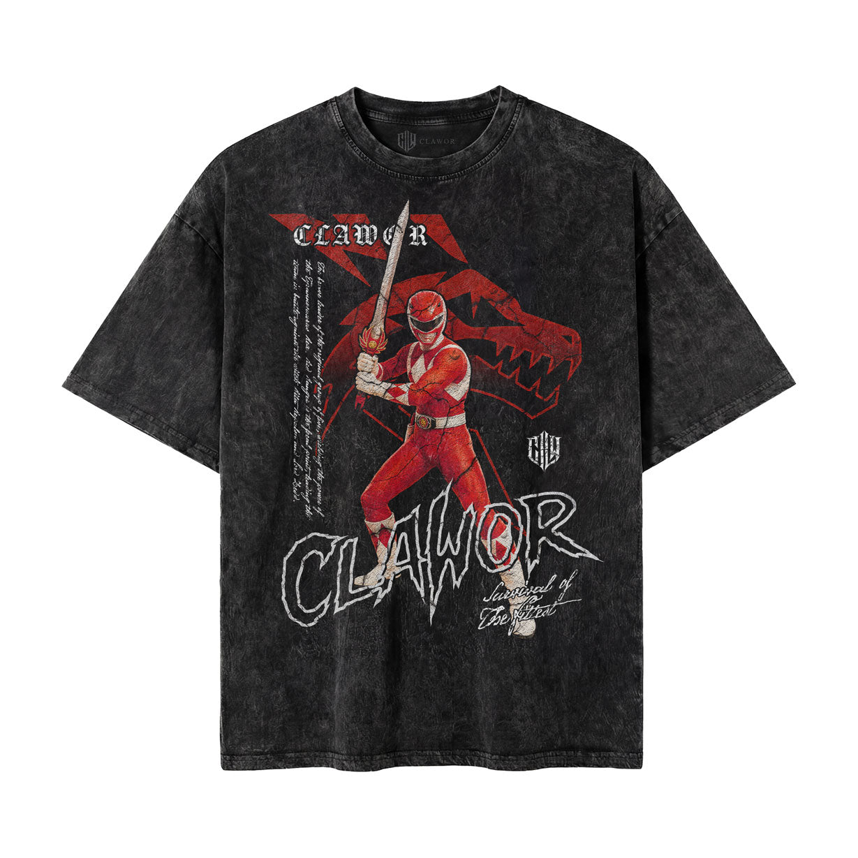 PWR: Mighty Morphin Red Ranger Oversized Washed Tee