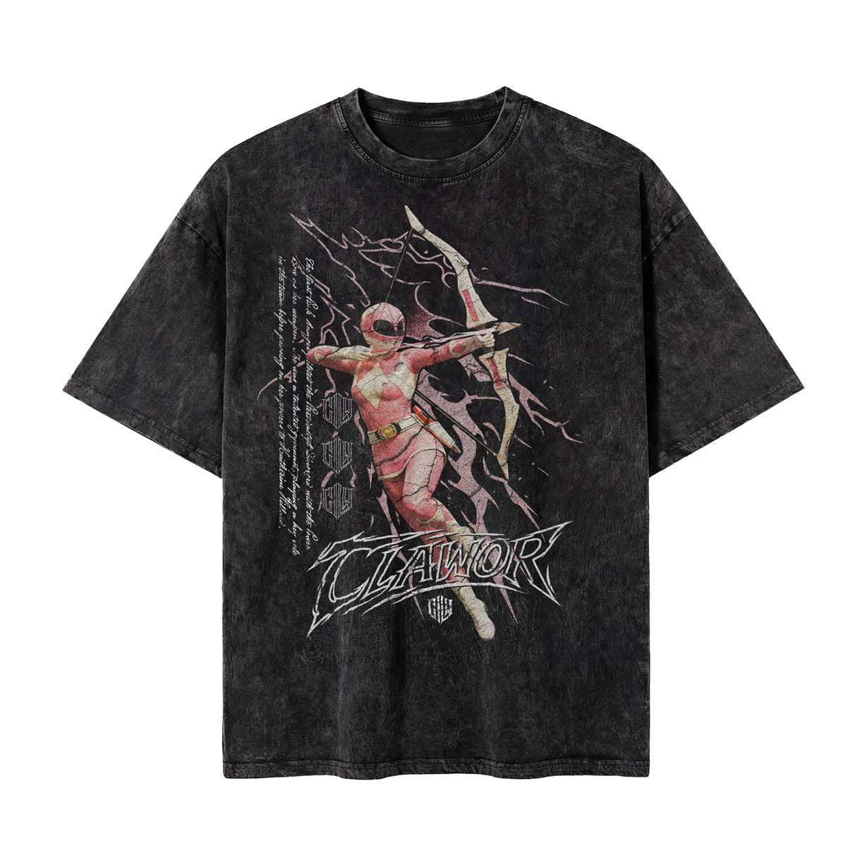 PWR: Mighty Morphin Pink Ranger Oversized Washed Tee