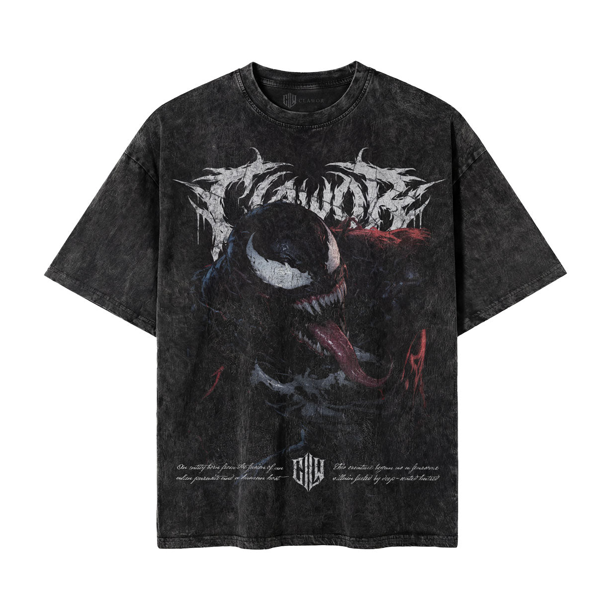 Limited Edition | MRVL: Black Symbiote Oversized Washed Tee