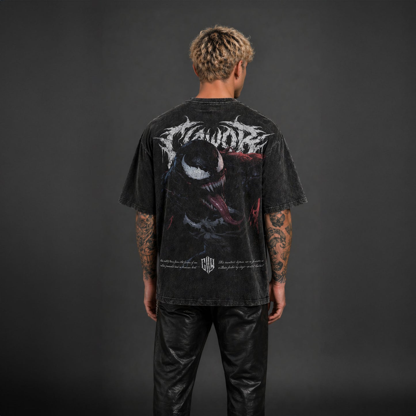 Limited Edition | MRVL: Black Symbiote Oversized Washed Tee