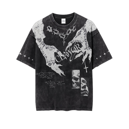 Celestia Claw of the Angel Oversized Washed Tee