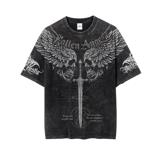 Morté Fallen Angel Oversized Washed Tee